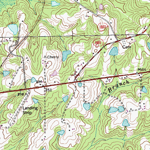Topographic Map of Gerringer-Goodman Pond, NC