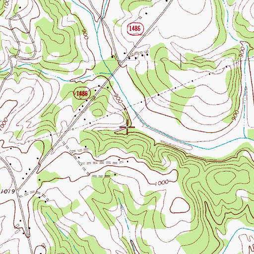 Topographic Map of Hedrick Lake, NC