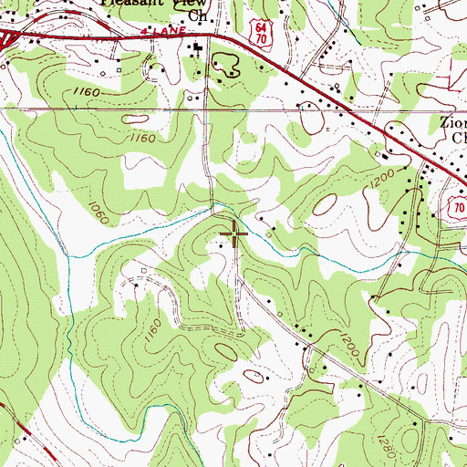 Topographic Map of Leonhart Dam, NC