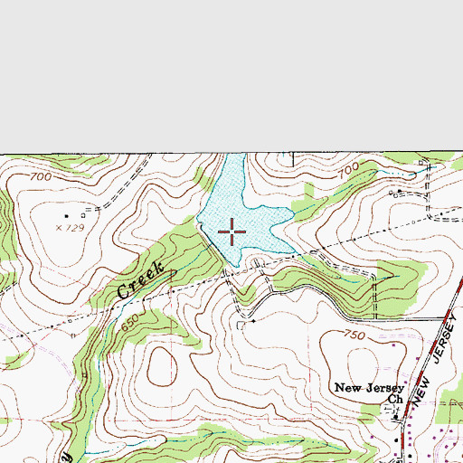 Topographic Map of Cobles Reservoir Dam, NC