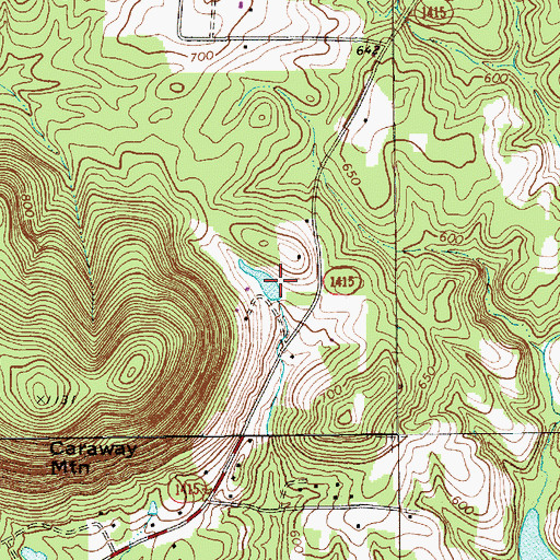 Topographic Map of Kivett Lake Dam Number One, NC
