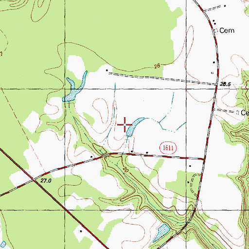 Topographic Map of Hokes Pond Dam, NC