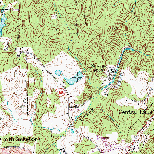 Topographic Map of East Hamlett Lake, NC
