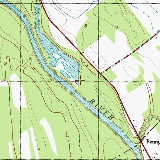 Topographic Map of Winslows Pond Dam, NC
