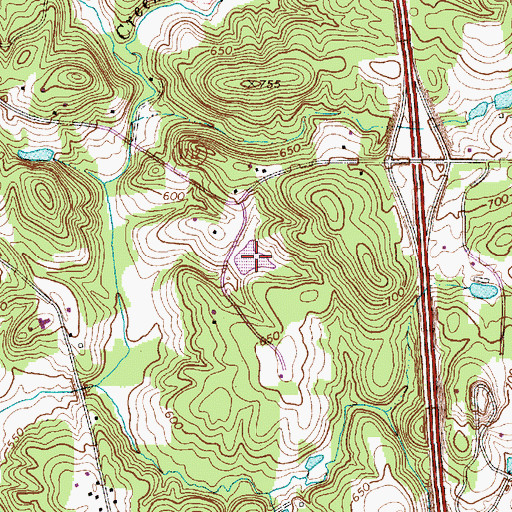 Topographic Map of Hylton Lake, NC