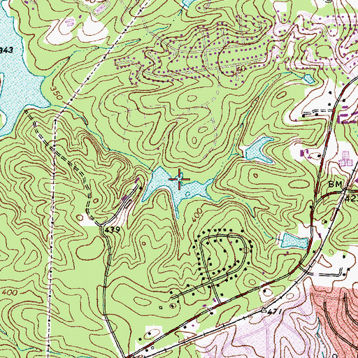 Topographic Map of Hoffman Lake, NC
