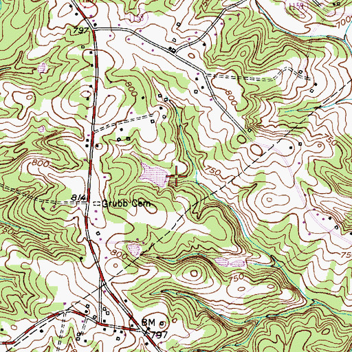 Topographic Map of Staley Lake Dam, NC