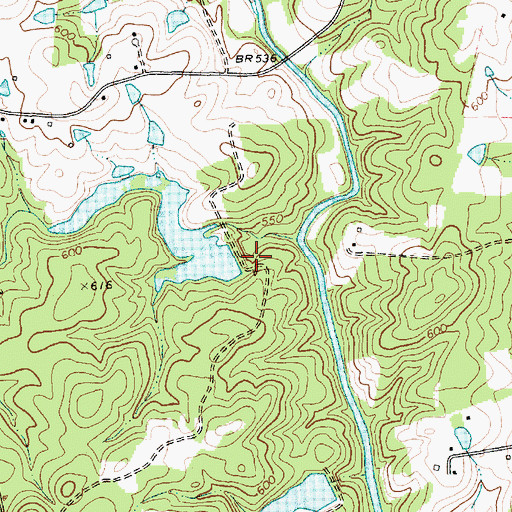 Topographic Map of Clapp Pond Dam, NC