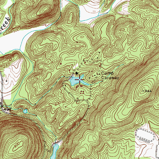 Topographic Map of Caraway Lake Number One, NC