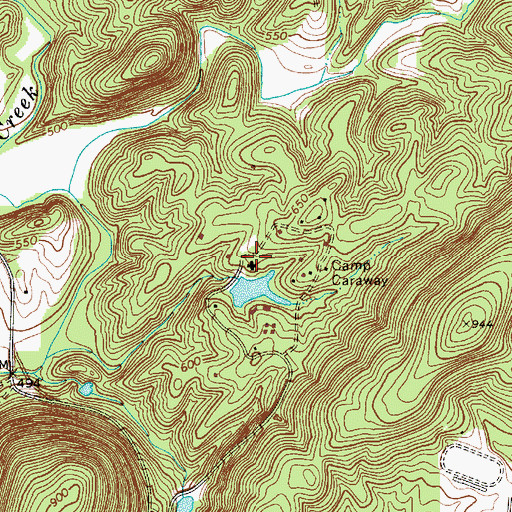 Topographic Map of Caraway Dam Number One, NC