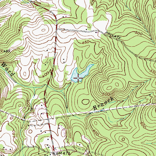 Topographic Map of King Pond Dam, NC