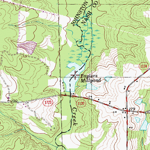 Topographic Map of Taylors Millpond, NC