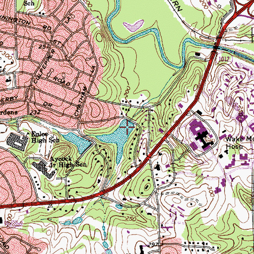 Topographic Map of Longview Dam, NC