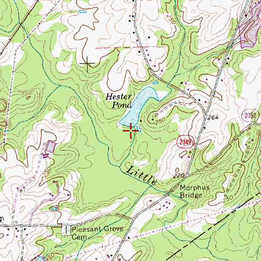 Topographic Map of Hester Pond Dam, NC