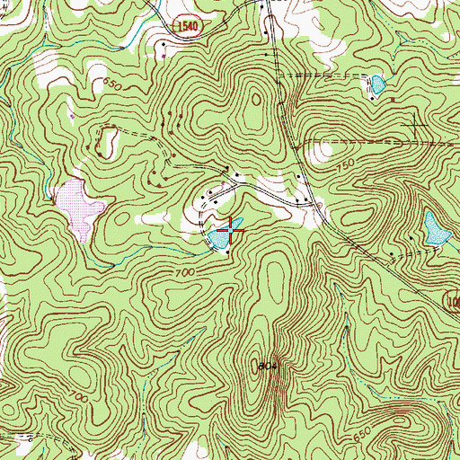 Topographic Map of Wesleyan Youth Camp Lake, NC
