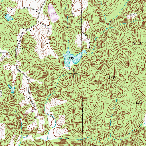 Topographic Map of Thompson-Arthur Lake Dam, NC