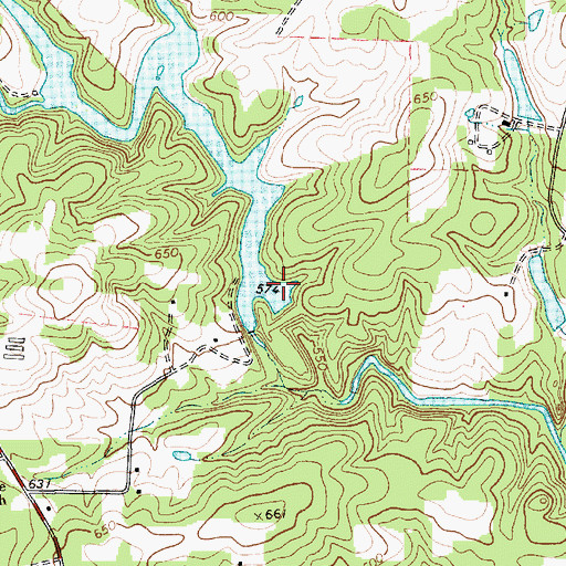 Topographic Map of Siler City Water Supply Lake Number One Dam, NC