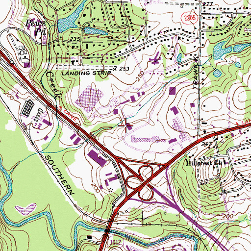 Topographic Map of Woodland Pond Dam, NC