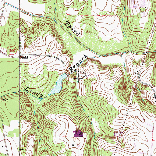 Topographic Map of Noname, NC