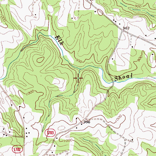 Topographic Map of Ralph Flowers Dam, NC