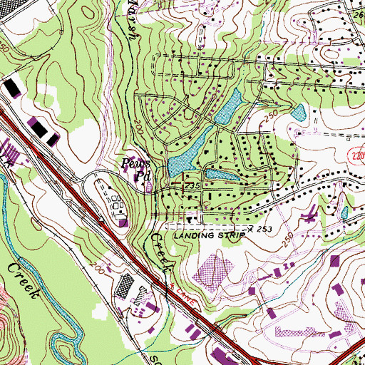 Topographic Map of Timberlake Lower Lake, NC