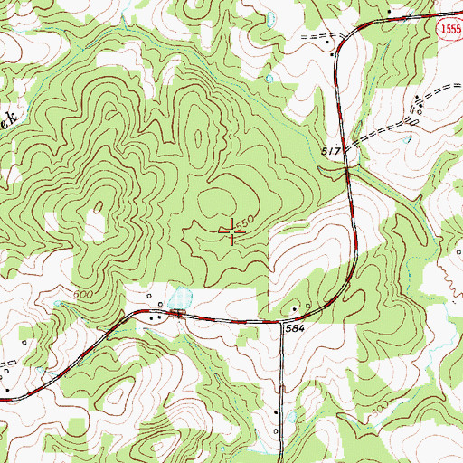 Topographic Map of Camp Maranatha Lake Dam, NC