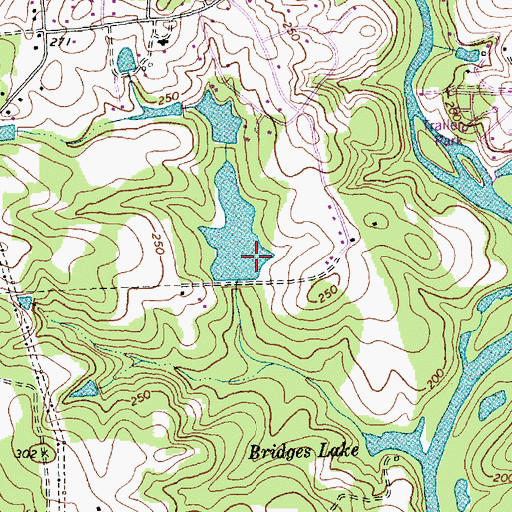 Topographic Map of Foxcroft Lake, NC