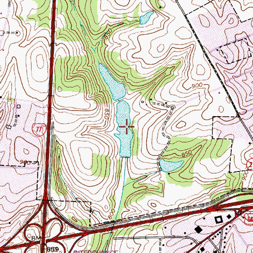 Topographic Map of Hawthorne Lake, NC