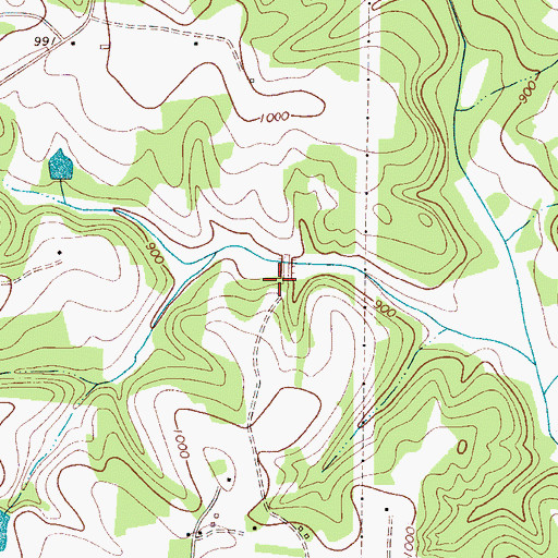 Topographic Map of Third Creek Watershed Dam Ten, NC