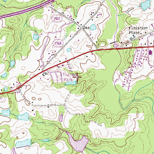 Topographic Map of Ammons Pond, NC