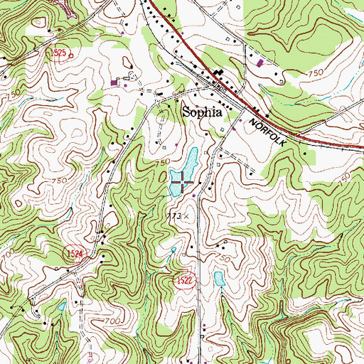 Topographic Map of Oakwinds Dam, NC