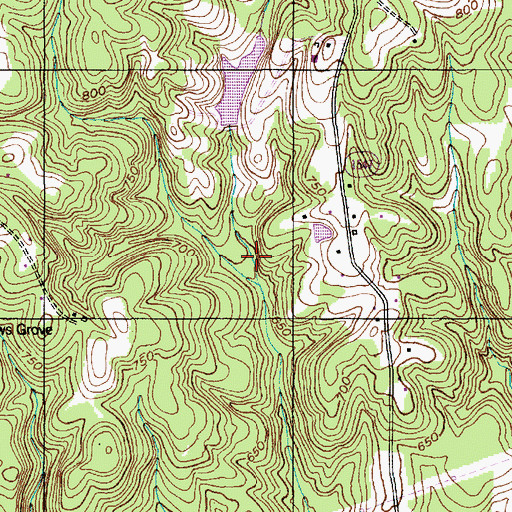 Topographic Map of Thomas Lake Dam, NC