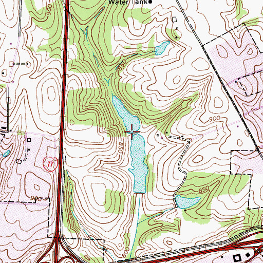 Topographic Map of Hawthorne Dam Upper, NC