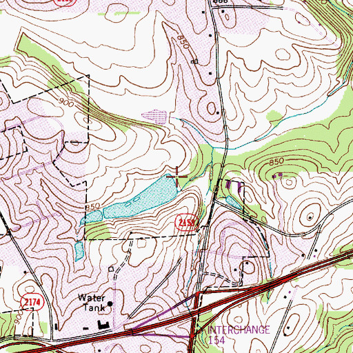 Topographic Map of Wilson Brothers Dam Number Two, NC