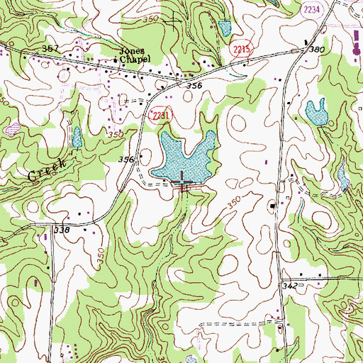 Topographic Map of C N Robertson Pond Dam, NC