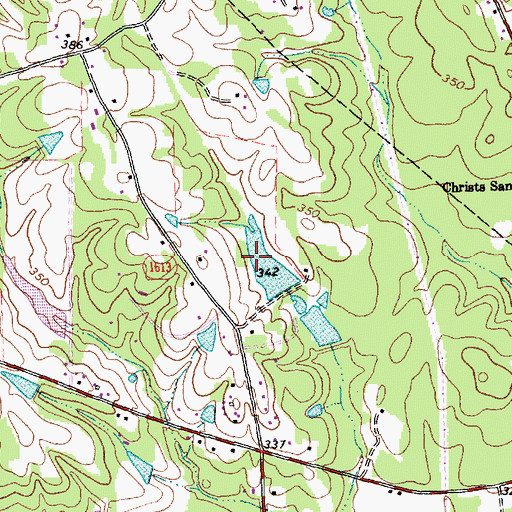 Topographic Map of Hatches Pond Dam, NC
