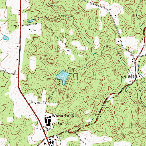 Topographic Map of Lineberry Lake Dam, NC
