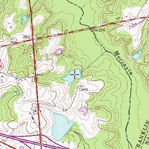 Topographic Map of Privette Pond Number Two, NC