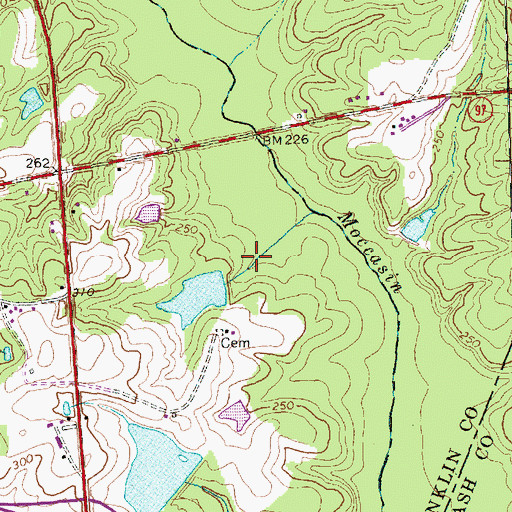 Topographic Map of Privette Pond Number Two Dam, NC