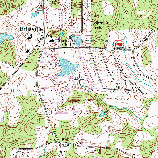 Topographic Map of Beard Lake Dam, NC