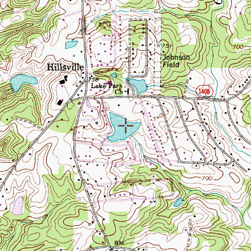 Topographic Map of Beard Lake, NC
