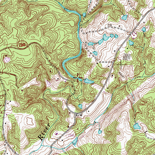 Topographic Map of Leath Lake, NC