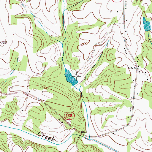 Topographic Map of Third Creek Watershed Dam Number Nine, NC