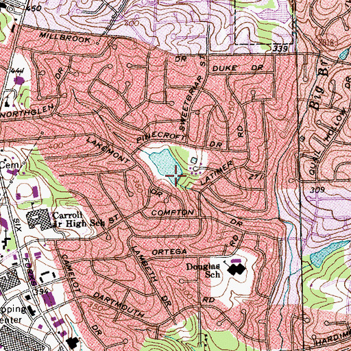 Topographic Map of Lakemont Dam, NC