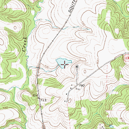 Topographic Map of Daniels Lake Dam, NC