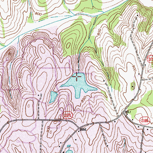 Topographic Map of Crawford Dam, NC
