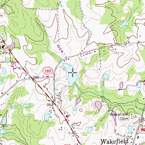 Topographic Map of Hendricks Pond, NC