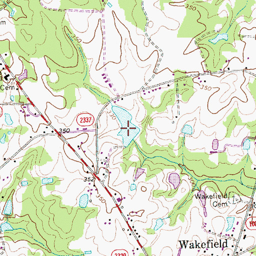 Topographic Map of Hendricks Dam, NC