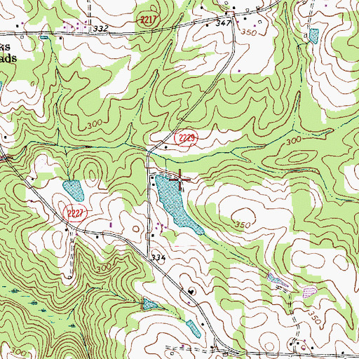 Topographic Map of Hammonds Pond, NC