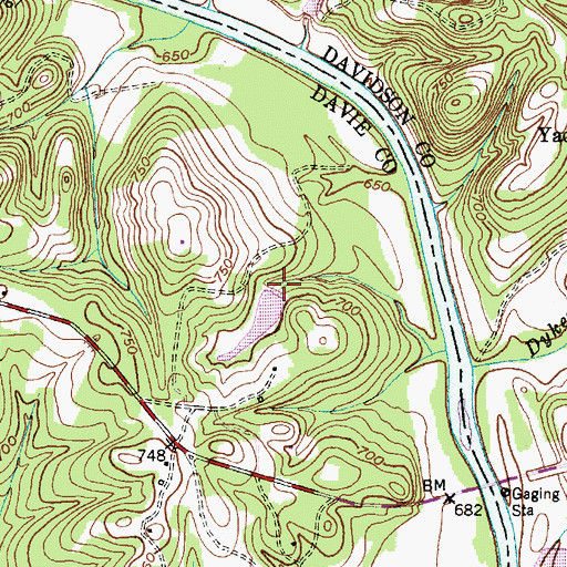 Topographic Map of Forest Lake Dam, NC